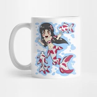 Goldfish Mermaid (Red, White) Mug